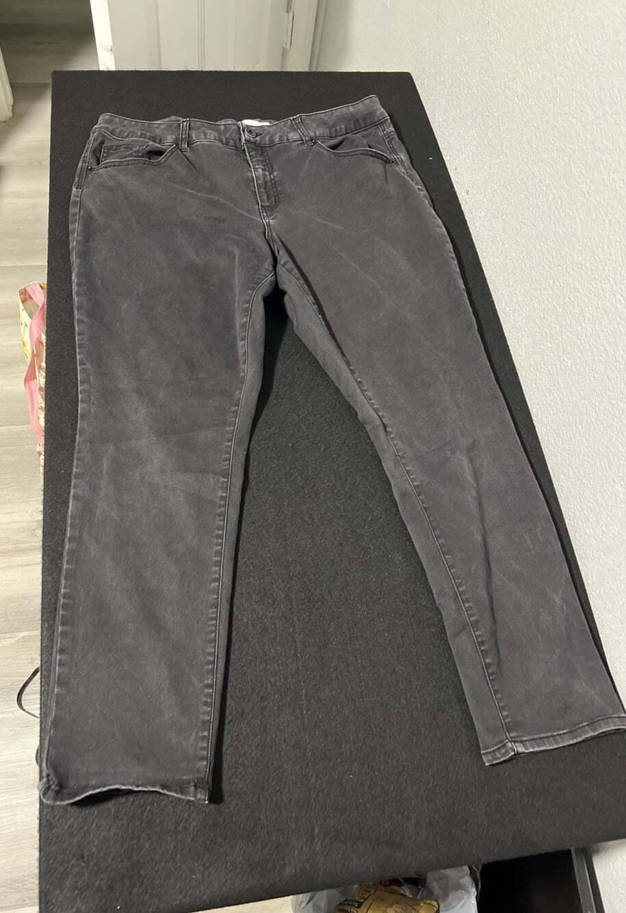 Pure Energy Jeans Womens Size 22 Color Black Stretch 5 Pocket Denim Skinny Leg